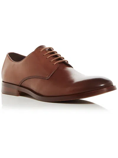 The Men's Store 141328 Mens Leather Oxfords In Brown