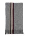 The Men's Store At Bloomingdale's Asymmetric Stripe Scarf - Exclusive In Gray