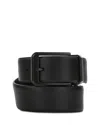 The Men's Store At Bloomingdale's Black Leather Belt With Black Buckle - Exclusive In Black
