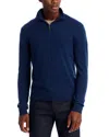 The Men's Store At Bloomingdale's Cashmere Half-zip Sweater - Exclusive In Blue