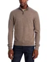 The Men's Store At Bloomingdale's Cashmere Half-zip Sweater - Exclusive In Brown