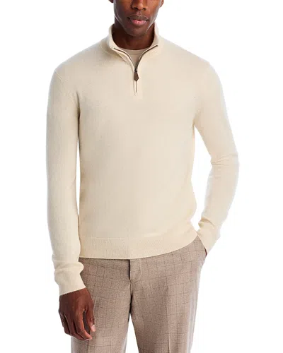 The Men's Store At Bloomingdale's Cashmere Half-zip Sweater - Exclusive In Neutral