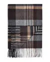 The Men's Store At Bloomingdale's Cashmere Plaid Scarf - Exclusive In Chocolate