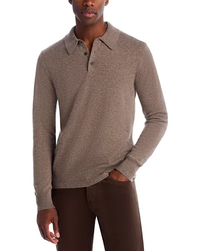 The Men's Store At Bloomingdale's Cashmere Three Button Polo Sweater In Brown
