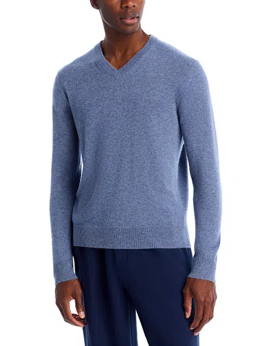 The Men's Store At Bloomingdale's Cashmere V-neck Sweater - Exclusive In Blue