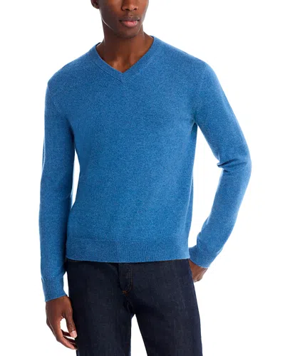 The Men's Store At Bloomingdale's Cashmere V-neck Sweater - Exclusive In Blue