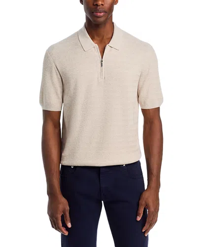 The Men's Store At Bloomingdale's Chevron Quarter-zip Sweater Polo In Neutral