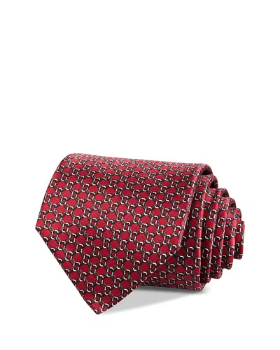 The Men's Store At Bloomingdale's Classic Link Print Necktie - Exclusive In Burgundy