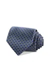 The Men's Store At Bloomingdale's Classic Link Print Necktie - Exclusive In Navy/gold