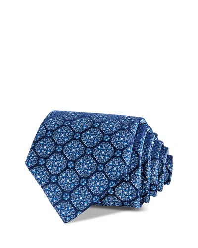 The Men's Store At Bloomingdale's Classic Medallion Print Necktie - Exclusive In Navy/blue