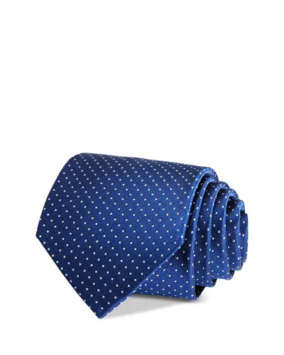 The Men's Store At Bloomingdale's Classic Micro Dot Necktie - Exclusive In Navy/blue