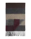 The Men's Store At Bloomingdale's Color Blocked Stripe Oversized Cashmere Scarf - Exclusive In Brown