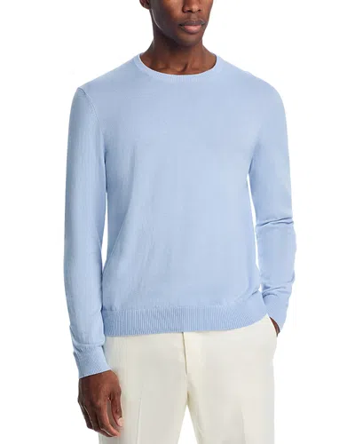 The Men's Store At Bloomingdale's Cotton Cashmere Crewneck Sweater - Exclusive In Blue