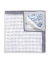 The Men's Store At Bloomingdale's Floral & Dot Silk Pocket Square - Exclusive In Gray