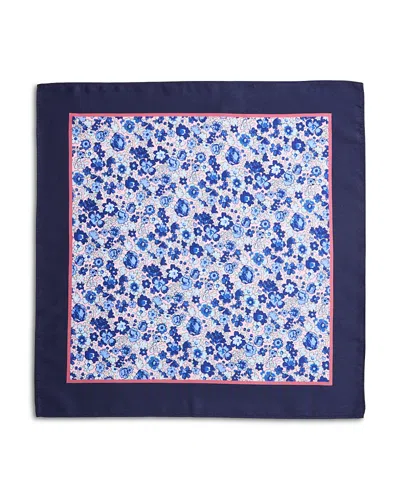The Men's Store At Bloomingdale's Floral Bordered Silk Pocket Square - Exclusive In Pink