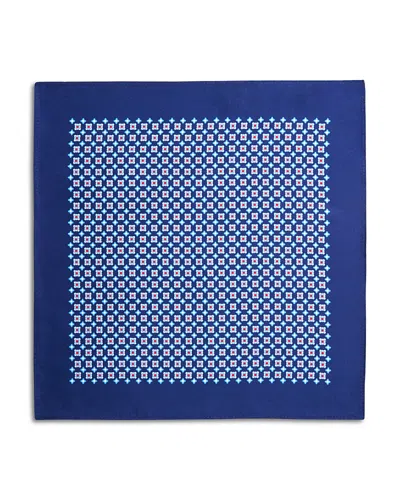 The Men's Store At Bloomingdale's Floral Medallion Silk Pocket Square - Exclusive In Blue
