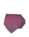 The Men's Store At Bloomingdale's Geo Floral Print Silk Neck Tie - Exclusive In Burgundy