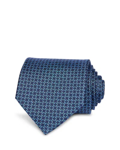The Men's Store At Bloomingdale's Geo Print Silk Neck Tie - Exclusive In Blue