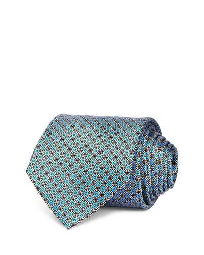 The Men's Store At Bloomingdale's Geometric Silk Tie - Exclusive In Blue