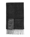 The Men's Store At Bloomingdale's Herringbone Oversized Cashmere Scarf - Exclusive In Black