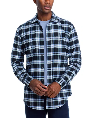 The Men's Store At Bloomingdale's Large Plaid Flannel Button Down Shirt - Exclusive In Blue