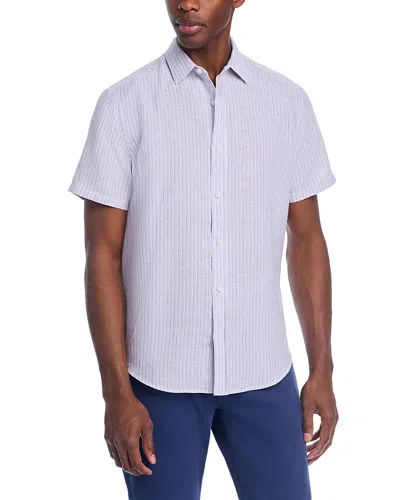 The Men's Store At Bloomingdale's Linen Banker Stripe Shirt In White