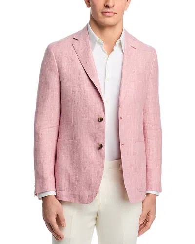 The Men's Store At Bloomingdale's Linen Melange Solid Regular Fit Extra-soft Jacket - Exclusive In Pink