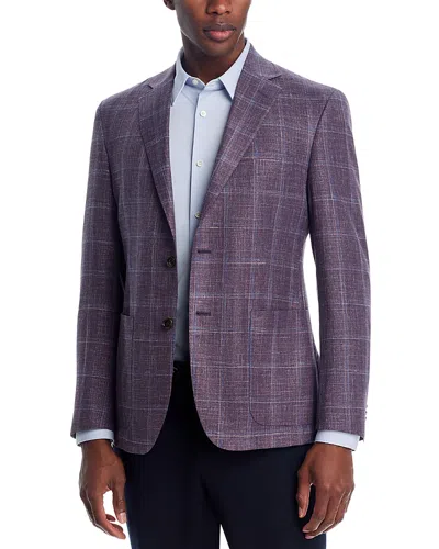 The Men's Store At Bloomingdale's Loro Piana Fabric Wool, Silk, & Linen Windowpane Unstructured Regu In Multi