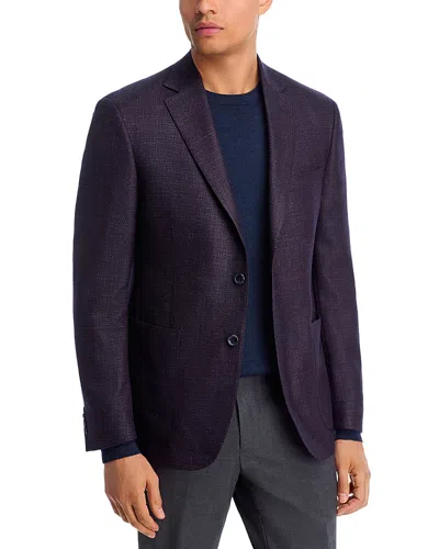 The Men's Store At Bloomingdale's Loro Piana Wool & Silk Fabric Textured Solid Unstructured Regular  In Purple