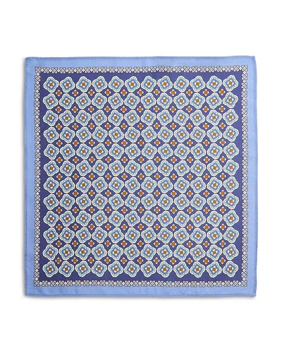 The Men's Store At Bloomingdale's Medallion Silk Pocket Square - Exclusive In Blue