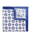 The Men's Store At Bloomingdale's Medallion Silk Pocket Square - Exclusive In Blue