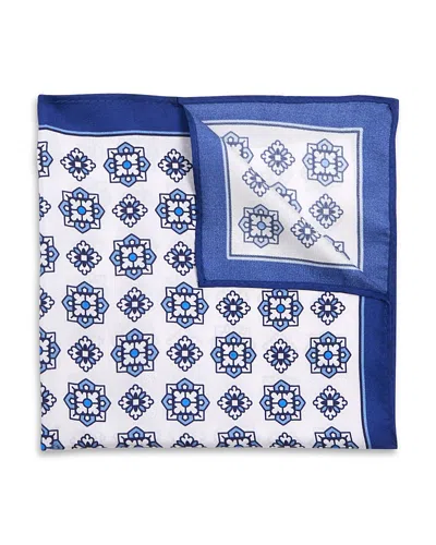 The Men's Store At Bloomingdale's Medallion Silk Pocket Square - Exclusive In Blue