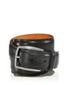 The Men's Store At Bloomingdale's Men's Brushed Nickel Buckle Italian Leather Belt - Exclusive In Black