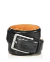 The Men's Store At Bloomingdale's Men's Square Buckle Italian Leather Belt - Exclusive In Black