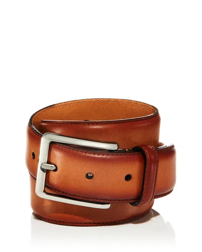 The Men's Store At Bloomingdale's Men's Square Buckle Italian Leather Belt - Exclusive In Cognac