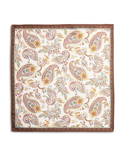 The Men's Store At Bloomingdale's Paisley Silk Pocket Square - Exclusive In Brown