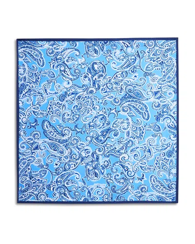 The Men's Store At Bloomingdale's Paisley Silk Pocket Square - Exclusive In Blue