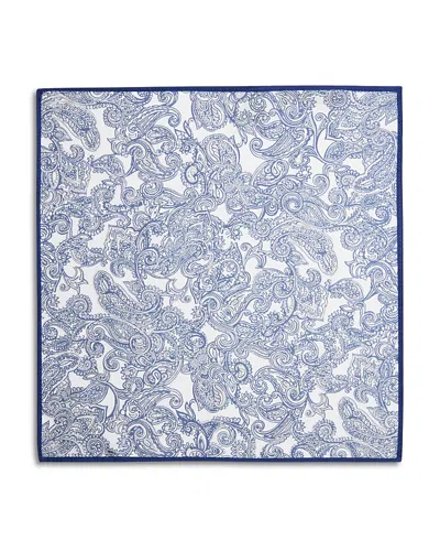 The Men's Store At Bloomingdale's Paisley Silk Pocket Square - Exclusive In Gray