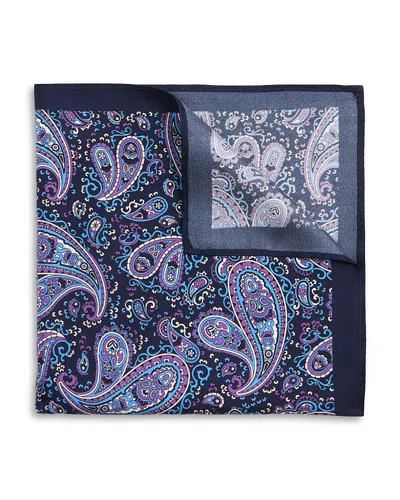 The Men's Store At Bloomingdale's Paisley Silk Pocket Square - Exclusive In Blue