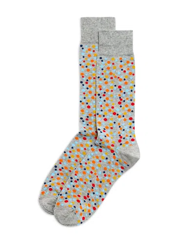 The Men's Store At Bloomingdale's Party Dot Crew Socks - Exclusive In Gray