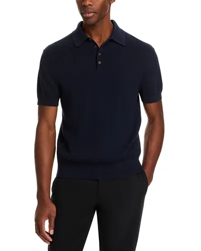 The Men's Store At Bloomingdale's Pointelle Short Sleeve Sweater Polo - Exclusive In True Navy