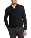 The Men's Store At Bloomingdale's Quarter-zip Merino Sweater - Exclusive In Black