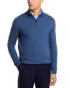 The Men's Store At Bloomingdale's Quarter-zip Merino Sweater - Exclusive In Blue