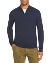 The Men's Store At Bloomingdale's Quarter-zip Merino Sweater - Exclusive In Steel Blue