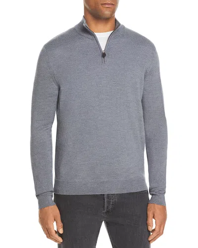 The Men's Store At Bloomingdale's Quarter-zip Merino Wool Sweater - Exclusive In Gray