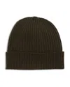 The Men's Store At Bloomingdale's Ribbed Cashmere Cuff Hat - Exclusive In Brown