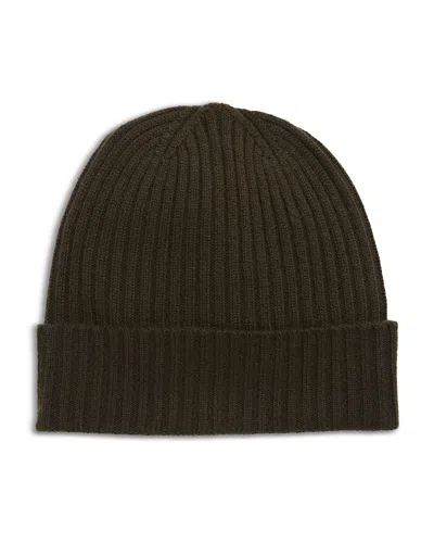 The Men's Store At Bloomingdale's Ribbed Cashmere Cuff Hat - Exclusive In Brown