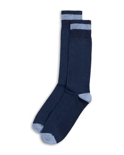 The Men's Store At Bloomingdale's Ribbed Crew Socks - Exclusive In Blue