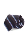The Men's Store At Bloomingdale's Silk Classic Stripe Tie - Exclusive In Black