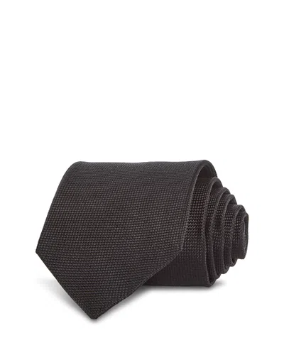 The Men's Store At Bloomingdale's Textured Print Silk Neck Tie - Exclusive In Black